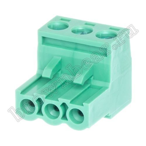 Клеммник винтовой на провод, розетка, 3 контакта, 5.0 мм TB-06-03/1