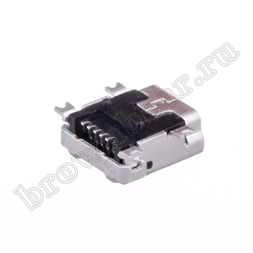 Разъем mini USB, гнездо на плату поверхностный монтаж, 5 контактов USB/M-1J фото 4