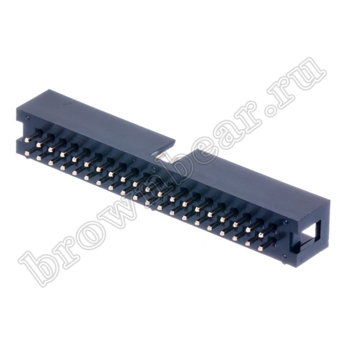 Разъем IDC 2х20 вилка на плату, шаг 2.54мм BH-40 фото 5