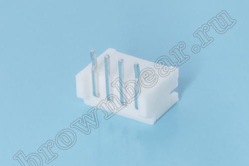 Разъем питания 4 контакта, вилка на плату, прямой угол, шаг 2.0 мм MW-4MR фото 3