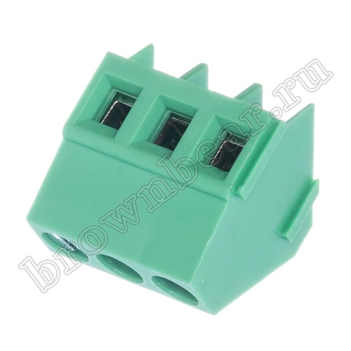 Клеммник винтовой на плату, 3 контакта, 5.0 мм, угловой, 60 градусов TB-03BL фото 3