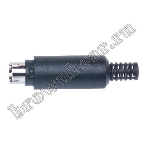 Вилка mini DIN 6 контактов на кабель MDN-6M фото 2