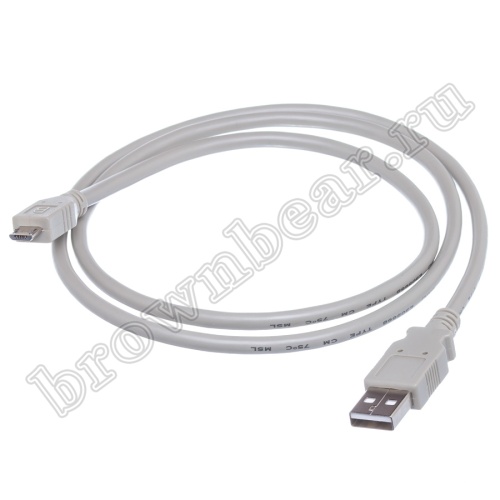 Кабель интерфейсный USB, type А - type micro USB, вилка - вилка, 0.9 метра