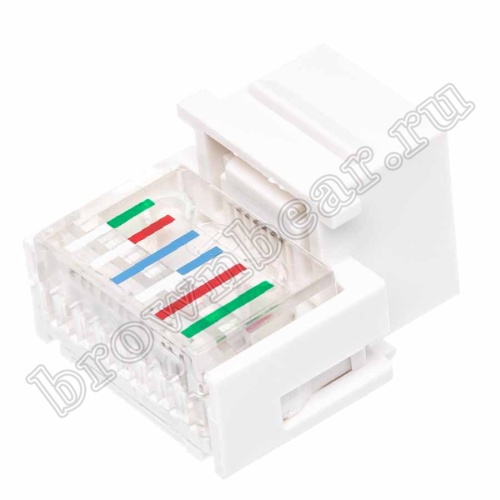 Модуль RJ-12  6P6C, Keystone, белый  фото 2