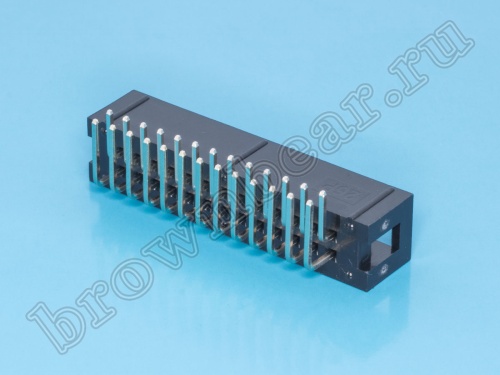 Разъем IDC 2х13 вилка на плату, шаг 2.54мм, прямой угол BH-26R фото 3