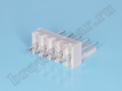 Разъем питания 5 контактов, вилка на плату, шаг 2.54 мм WF-5 фото 3