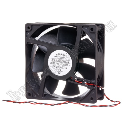 Вентилятор для корпуса 120х120х38, DC 24В, 0.11А, подшипник качения, AV-F1238LB24 фото 5