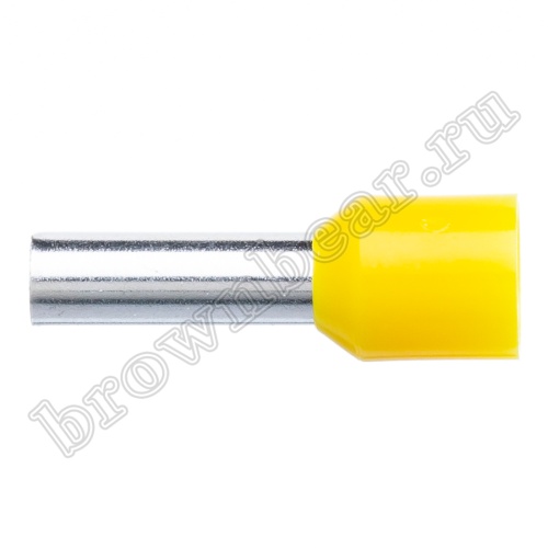 Кабельный наконечник штыревой втулочный изолированный НШВИ 12 мм, под опрессовку на провод 6.0 мм², упаковка 100шт. TIC-6.0-12 фото 3