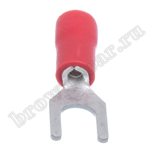 Клемма вилочная обжимная тип "U" 4.3 мм на провод 0.25 - 1.5 мм², изолированная, кратно 100шт. TYI-1.25-4 фото 4