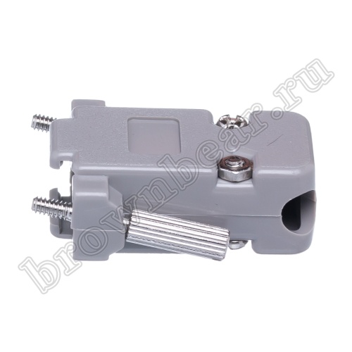 Корпус разъема D-SUB  9 контактов, выход кабеля 45 градусов, серый DP-9CR-45 фото 5