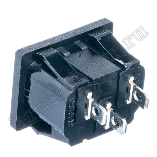 Разъем питания IEC C14, вилка на блок, крепление защелка, 10A фото 4