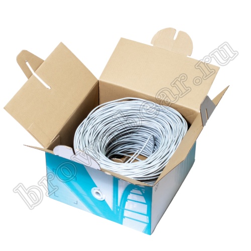 Кабель Витая пара, 4 пары, медный, 5е категория, многожильный, серый, PCnet, бухта 300м  PCnet фото 5