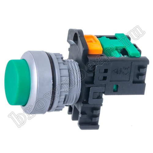 Кнопка управления выступающая, без фиксации, d 30 мм, НР, зеленая TN2BLG-1A фото 2