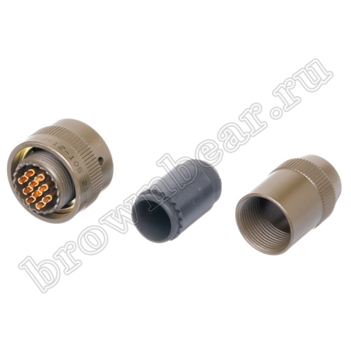 Разъём Amphenol серии 62IN, 10 контактов, розетка на кабель, тип 12,  байонетный 62IN-16J-12-10S фото 4