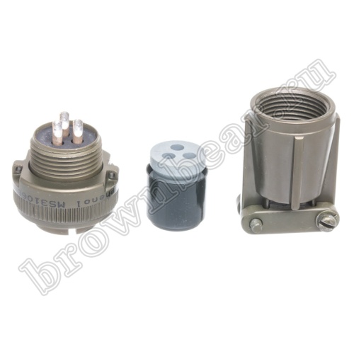 Разъём Amphenol серии MS, 3 контакта, вилка на кабель, тип 14S, резьбовой MS3106E-14S-7P фото 4