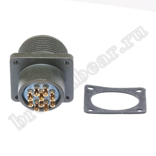 Разъём промышленный круглый MIL-5015 серии MS 10 контактов, вилка на блок фото 4