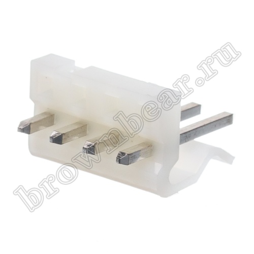 Разъем питания 4 контакта, вилка на плату, шаг 3.96 мм PWL-4 фото 4