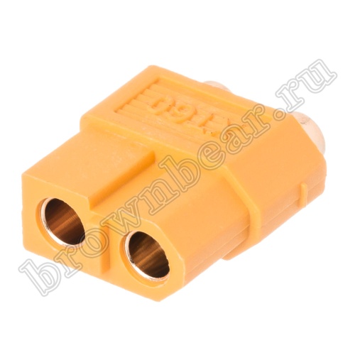 Разъем питания XT60 для АКБ, 2 контакта, розетка на плату XT60PB30-F.G.Y