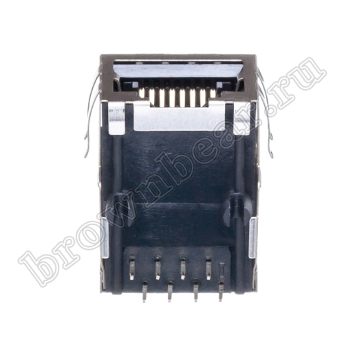 Разъём RJ-45 гнездо на плату, 8P8C, тип 16, экранированный TJ16S-8P8C фото 6