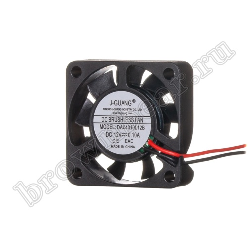 Вентилятор для корпуса 40х40х10, DC 12В, 0.10А, подшипник качения DAC4010L12B фото 7