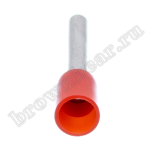 Кабельный наконечник штыревой втулочный изолированный НШВИ 12 мм, под опрессовку на провод 1.0 мм², упаковка 100шт. TIC-1.0-12 фото 3