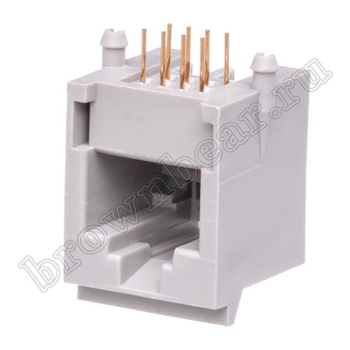 Разъём RJ-45 гнездо на плату, 8P8C, тип 8 TJ8-8P8C