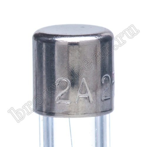 Предохранитель 5х20 мм, цилиндрический, стеклянный, быстрый, 2.0А/250В (GFE) фото 5