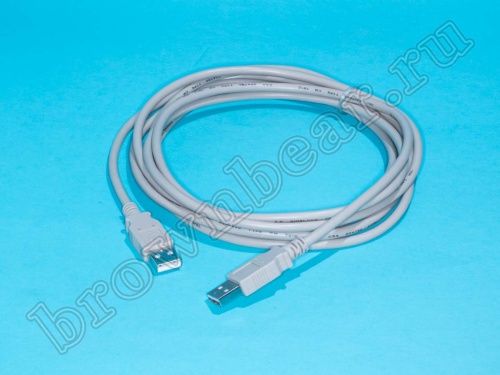 Кабель (шнур) USB, тип А - А, вилка - вилка, 3 метра фото 3