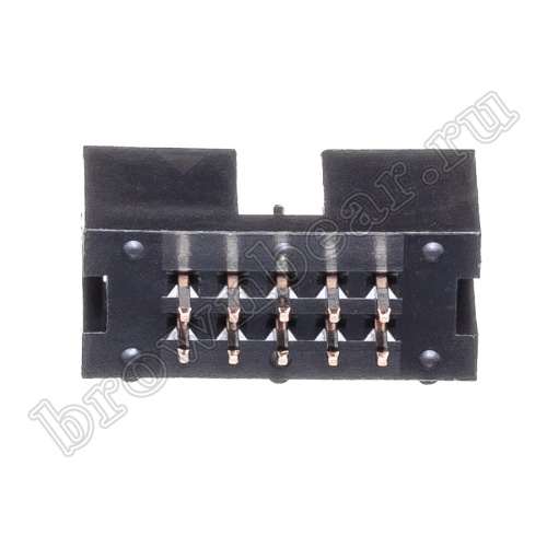Разъем IDC 2х5 вилка на плату, шаг 2.54мм BH-10 фото 4