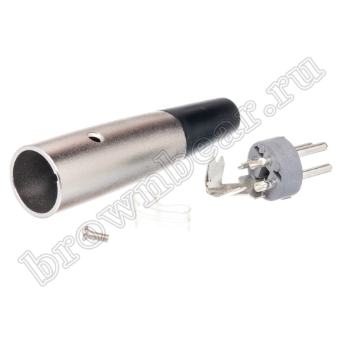 Разъём микрофонный XLR, штекер на кабель, 3 контакта AUD-71 фото 5