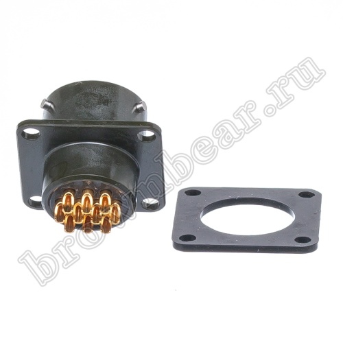 Разъём промышленный байонет MIL-26482 Series I серии HVMS 10 контактов, розетка на блок фото 4