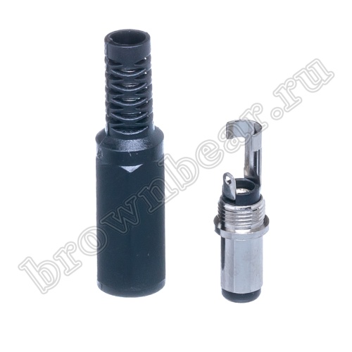 Разъем питания DC штекер 1.5 х 5.5 мм, на кабель c амортизатором DJK-11G фото 5