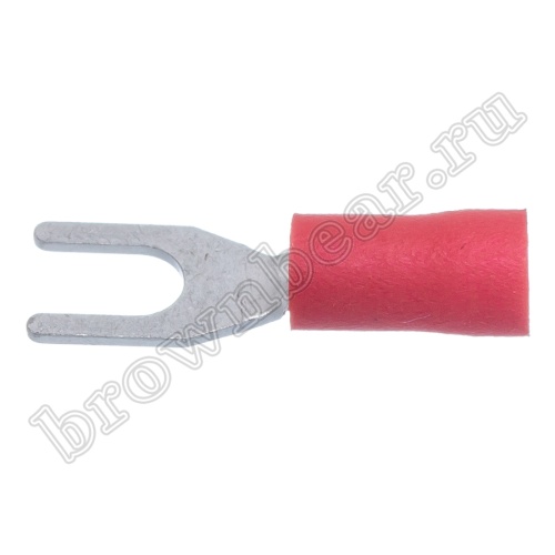 Клемма вилочная обжимная тип "U" 3.7 мм, на провод 0.25 - 1.5 мм², изолированная, кратно 100шт. TYI-1.25-3 фото 6