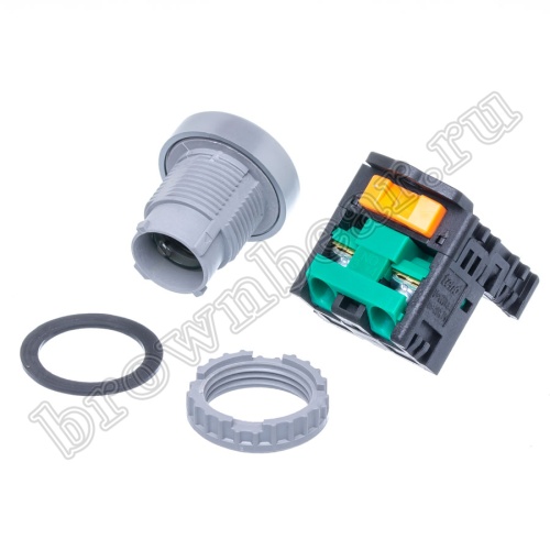 Кнопка управления плоская, без фиксации, d 30 мм, НР, зеленая TN2BFG-1A фото 6