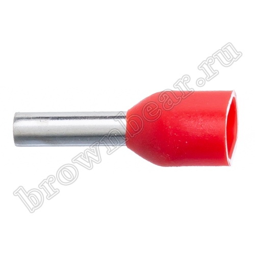 Кабельный наконечник штыревой втулочный изолированный НШВИ2 8 мм, под опрессовку на провод 1.0 мм², упаковка 100шт. TIC2-1.0-8 фото 3