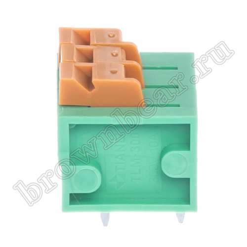 Клеммник нажимной на плату, 3 контакта, 5.08 мм, угловой TB-05B фото 2