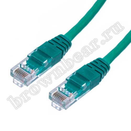 Патч-корд UTP RJ-45, категория 5e, литой, 2 метра, зеленый  фото 2