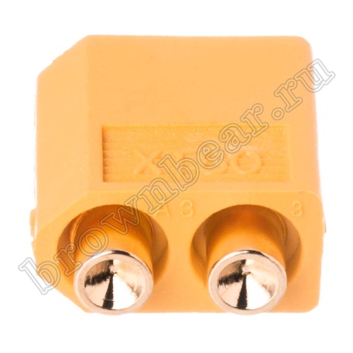 Разъем питания XT60 для АКБ, 2 контакта, штекер на плату XT60PB30-M.G.Y фото 3