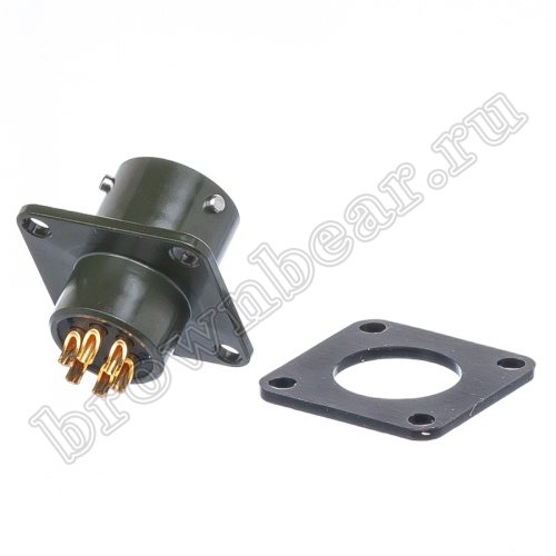 Разъём промышленный байонет MIL-26482 Series I серии HVMS  6 контактов, гнездо на блок фото 4