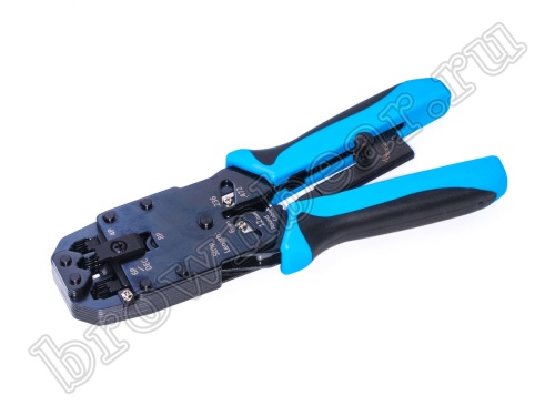 Пресс-клещи (кримпер) для обжима разъемов RJ-10,11,12,45 c храповым механизмом HT-2008AR