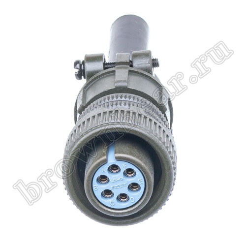 Разъём промышленный круглый MIL-5015 серии MS 6 контактов, гнездо на кабель фото 2