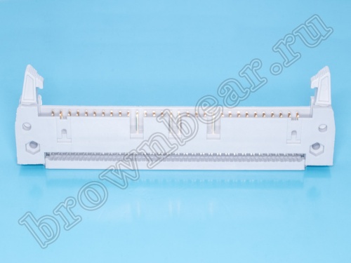 Разъем IDC 2х30 вилка на плоский кабель, шаг 2.54мм, с защелками IDCC-60 фото 5