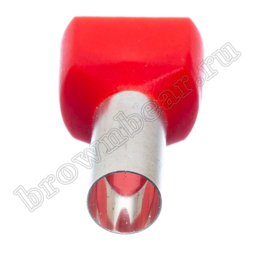 Кабельный наконечник штыревой втулочный изолированный НШВИ 12 мм, под опрессовку на провод 10.0 мм², упаковка 100шт. TIC-10.0-12 фото 2