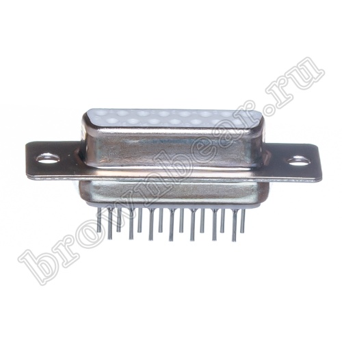 Разъем D-SUB  15 контактов, гнездо на плату, вертикальный DBB-15F фото 7