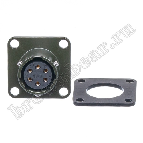 Разъём промышленный байонет MIL-26482 Series I серии HVMS  6 контактов, гнездо на блок фото 5