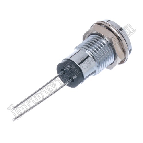 Светодиод 12В в корпусе индикаторный, зеленый, 12.0 mcd фото 3