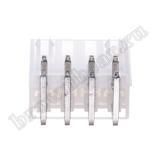 Разъем питания Mini-Fit 8 контактов, вилка на плату, прямой угол, с фиксатором, шаг 4,2мм MF-8MRA фото 5