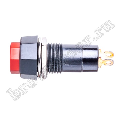 Кнопка без фиксации, восьмиугольная на блок, НР, 220В, красная PSW-6A-R фото 2