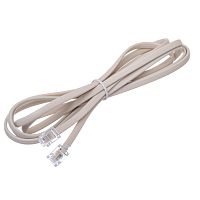 Шнур телефонный с разъемами RJ-11, 2 м 