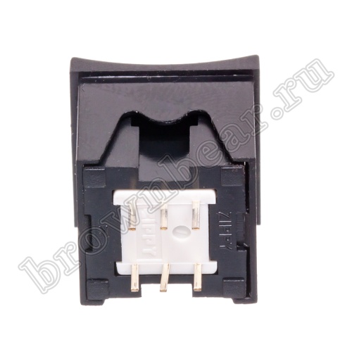 Кнопка мини без фиксации с щелчком, красная в черном корпусе PSM2-2-R-B   фото 6